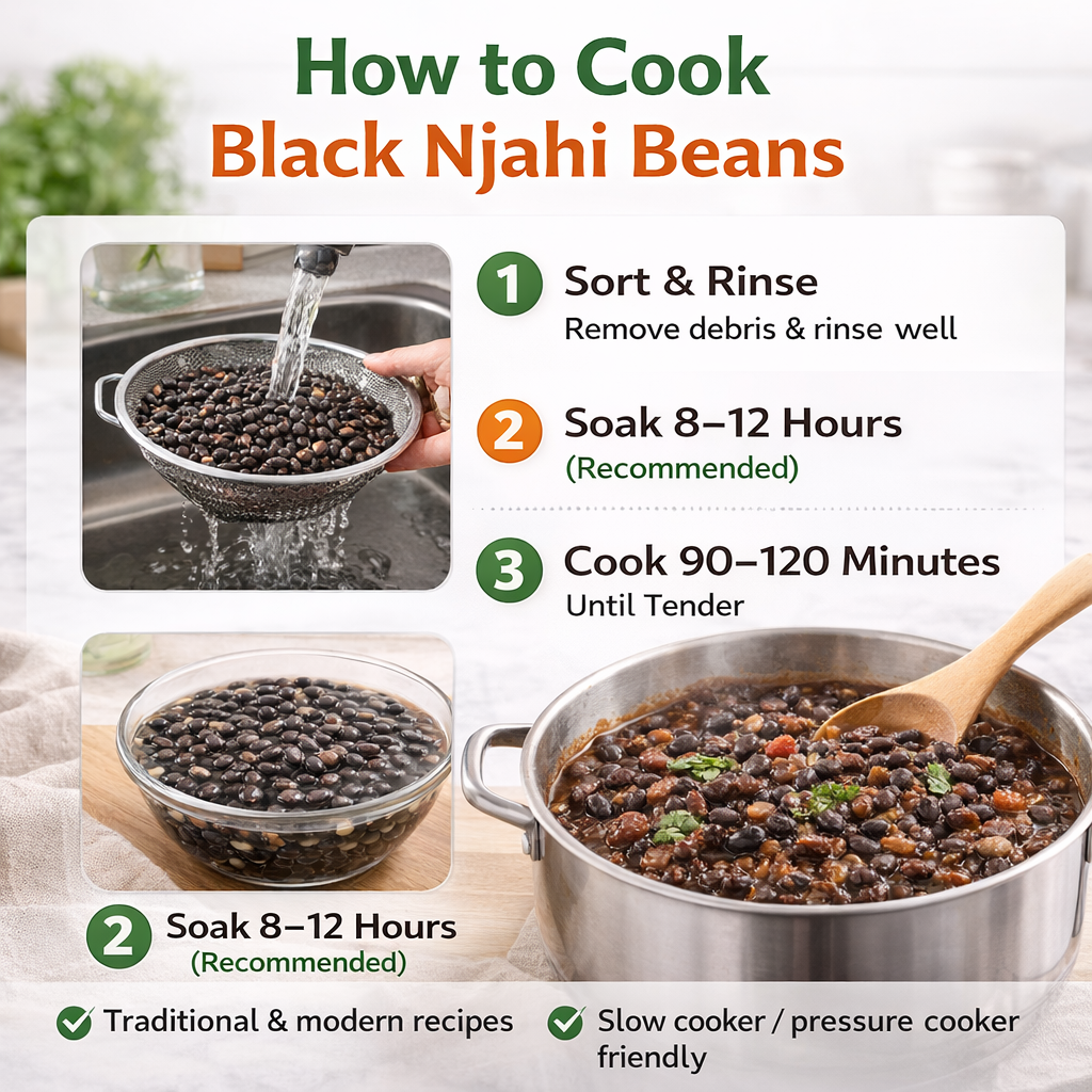 Simba Kenyan Black Beans (Njahi Beans), 2 lb – Dried, Vegan, Gluten-Free