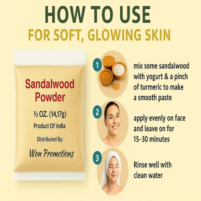 Sandalwood Powder - 15 gram (1/2 Oz)