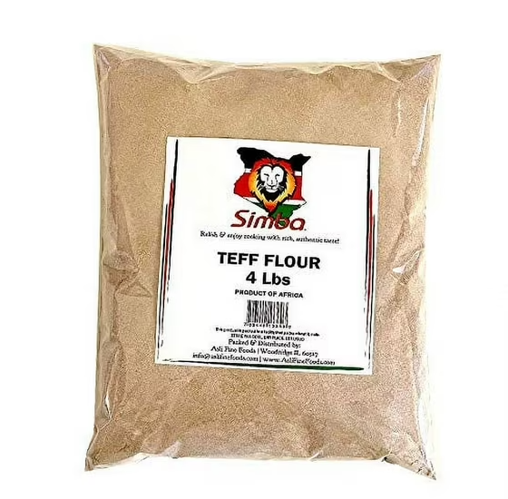 Simba African Teff Flour, 2 Pounds | Perfect for Baking, Flour for Injera | Gluten Free