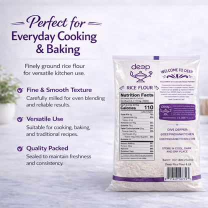 Deep Rice Flour 4 lb, Gluten Free, All Purpose, Baking and Cooking Flour