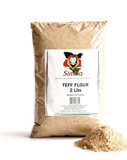 Simba African Teff Flour, 2 Pounds | Perfect for Baking, Flour for Injera | Gluten Free